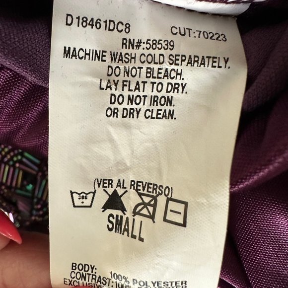 NEW! SPEECHLESS Juniors Dark Purple Sequin Formal Halter Dress Juniors Small NWT - Picture 8 of 8